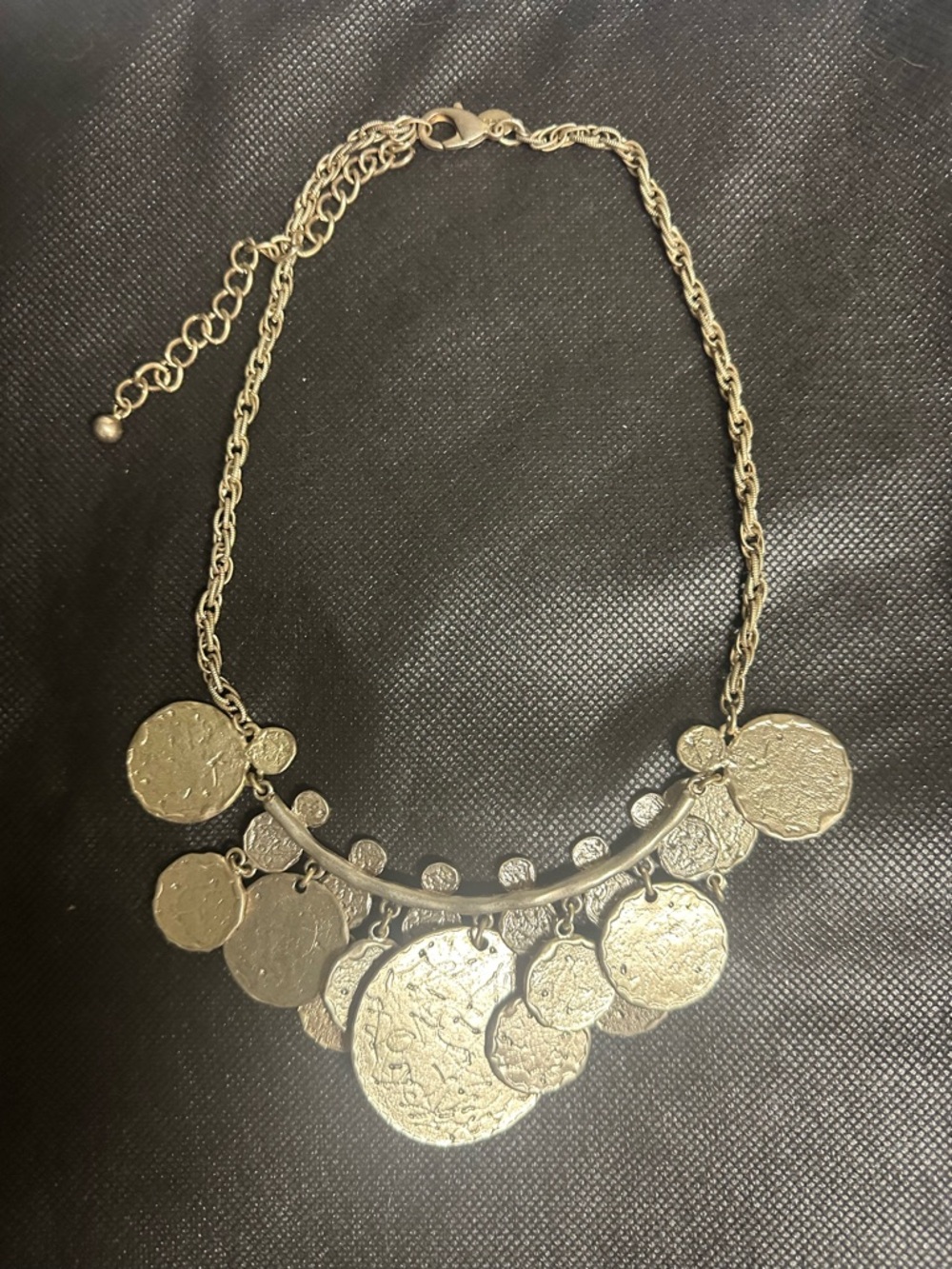 Gold-Tone Coin Charm Bib Necklace - Women's Jewelry